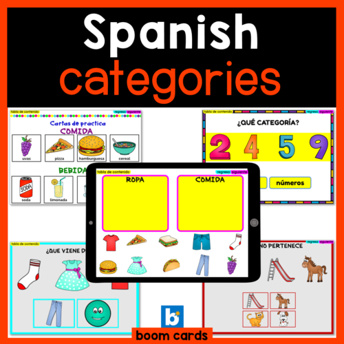 Spanish Categories | Categorias en Espanol Boom Cards's featured image