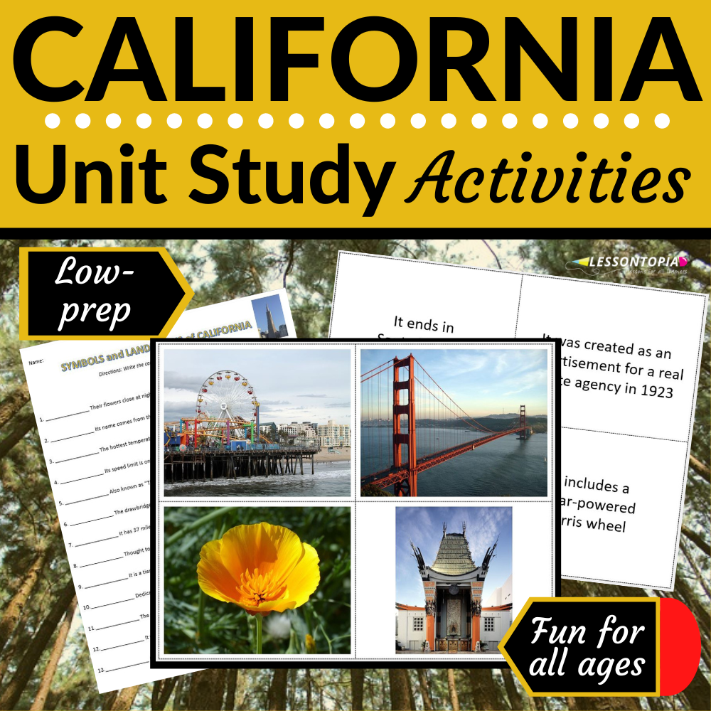 California | Unit Studies | Activities