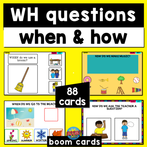WH Questions Boom Cards when and why questions's featured image