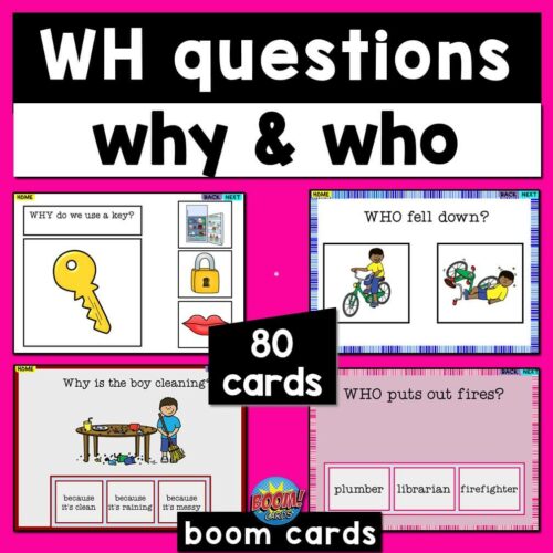 WH Questions Boom Cards - Why & Who Questions's featured image
