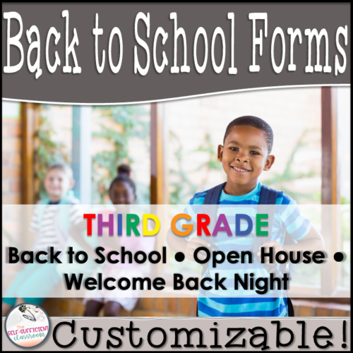 Back to School Third Grade Parent Information Packet- Customizable's featured image