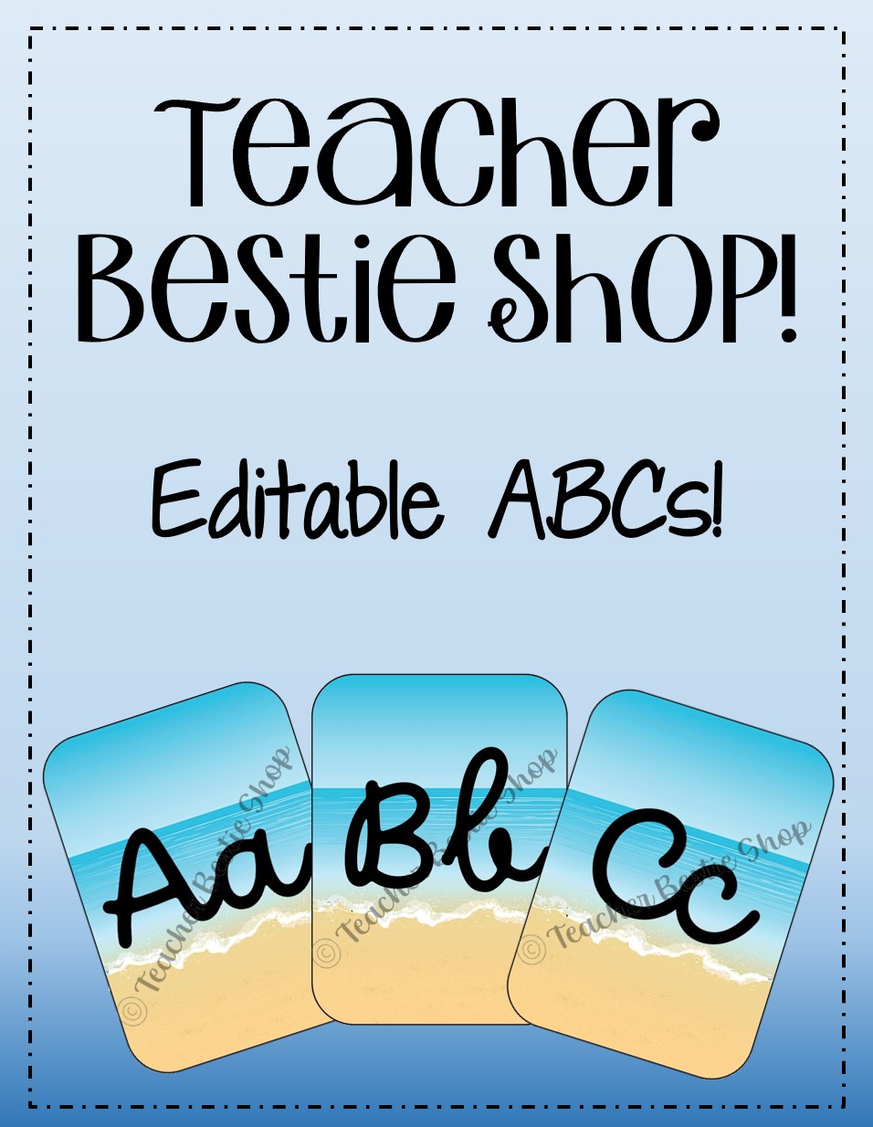 Editable Beach Theme ABCs