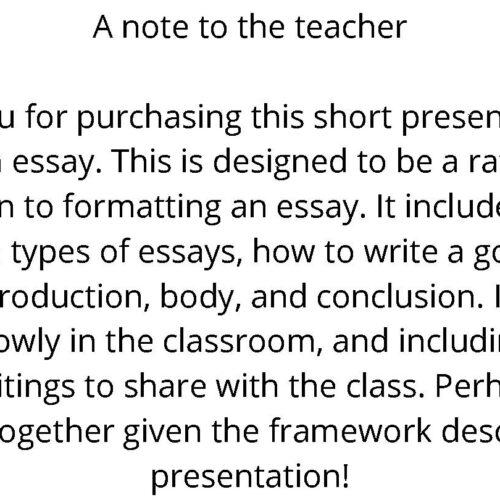Essay Writing Presentation's featured image