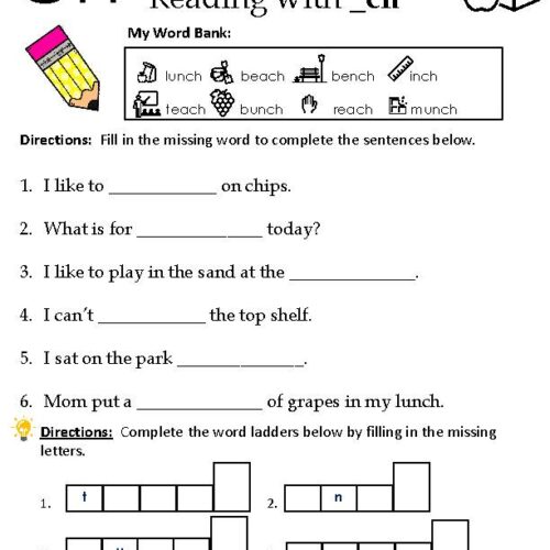 Reading With _ch | Digraph Reading Practice with Ending Sound: 