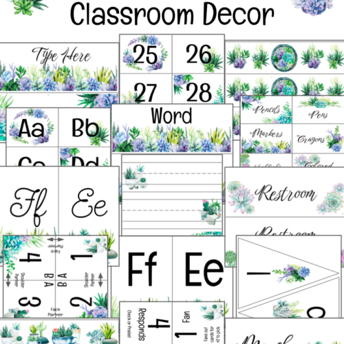 Succulents Theme - Classroom Decor - EDITABLE Pages's featured image