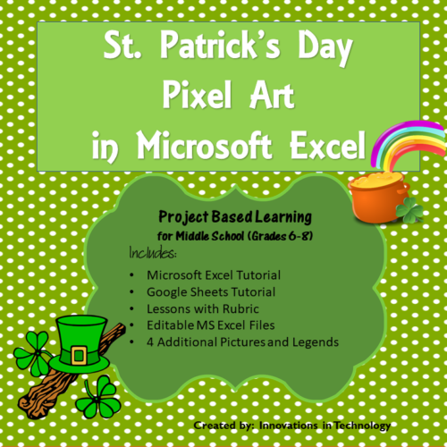 St. Patrick's Day Pixel Art Microsoft Excel or Google Sheets's featured image
