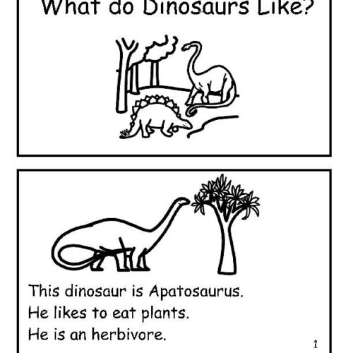 Emergent Reader - What do Dinosaurs Like? (Sight Words, Lang/Vocab Skills)'s featured image