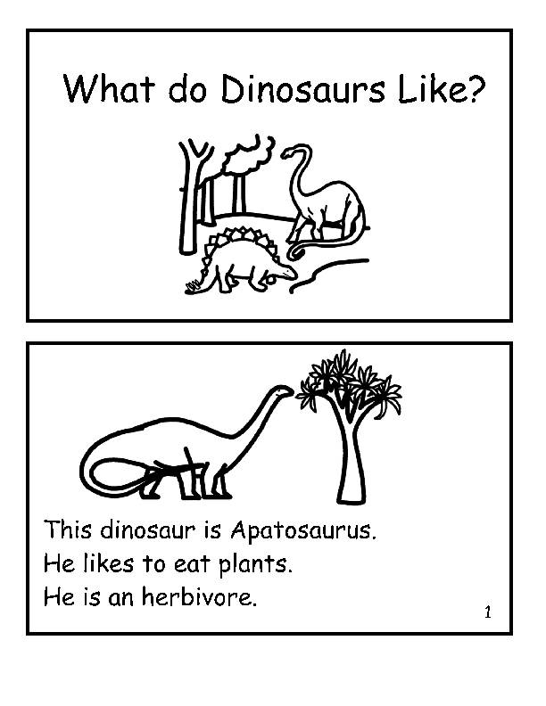 Emergent Reader What do Dinosaurs Like? (Sight Words, Lang/Vocab Skills) Classful