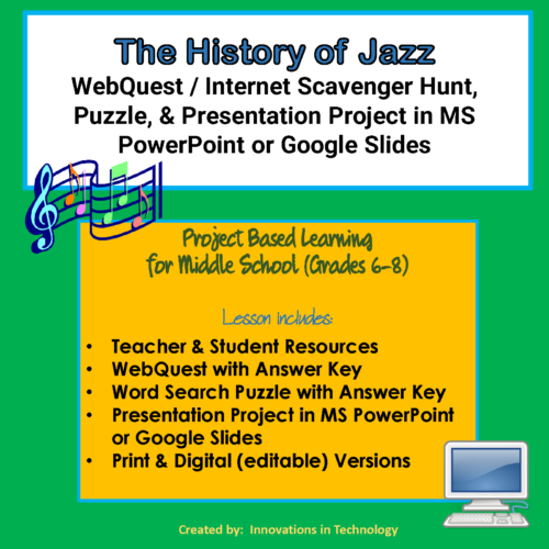 History of Jazz WebQuest and Presentation Project's featured image