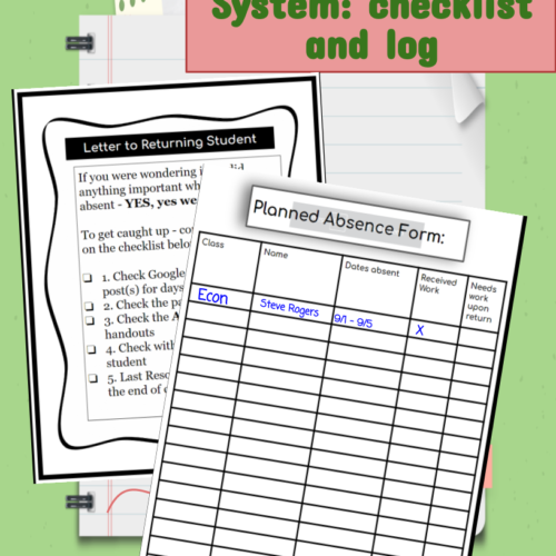 Absent Student System: Letter with checklist and Known Absence Log's featured image