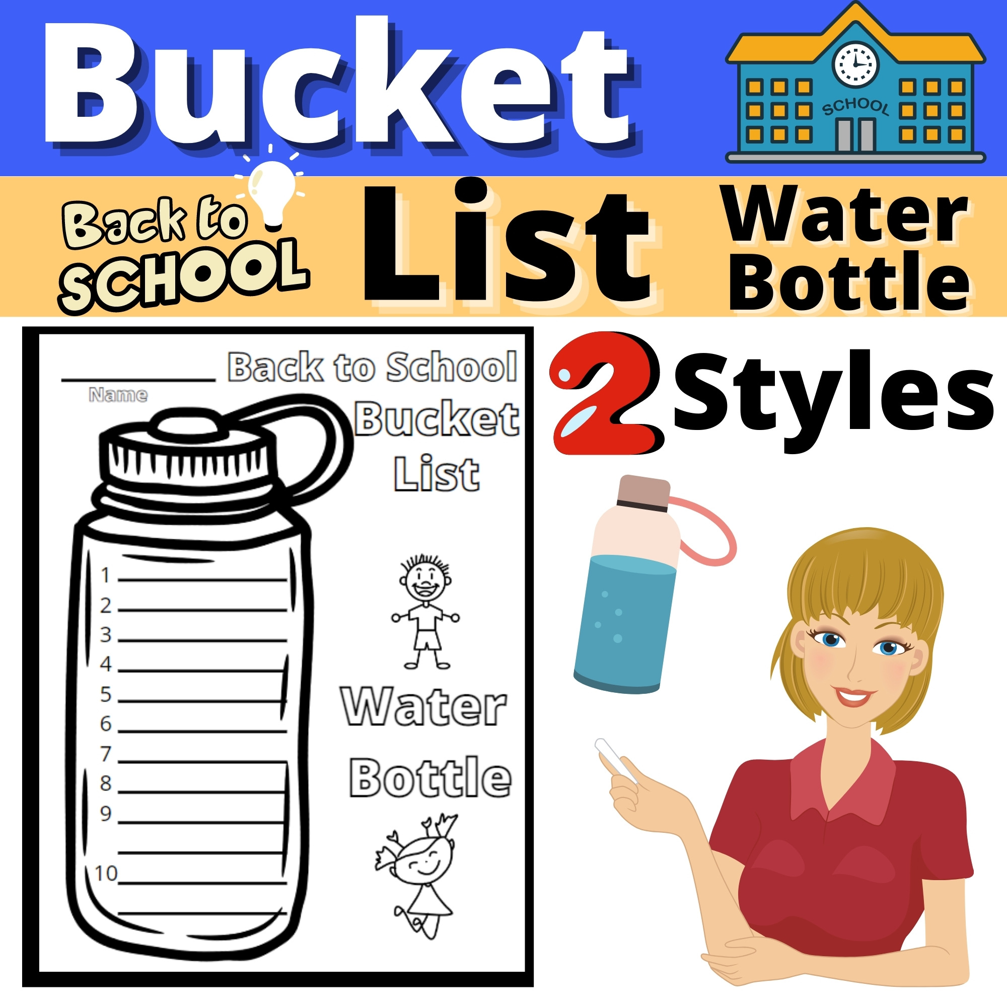 Back To School Water Bottles, Water Bottles for School