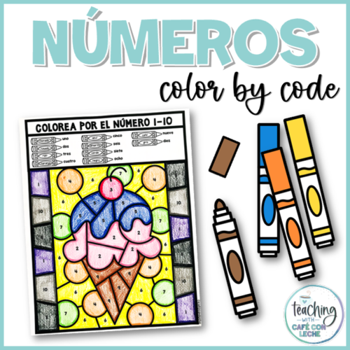 Numbers in Spanish - Color by Code / Coloring Pages in Spanish's featured image