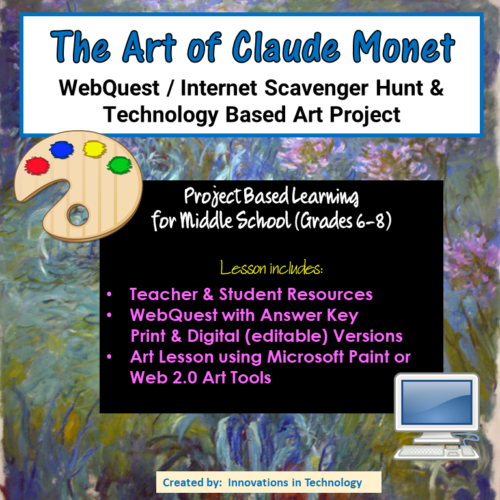 Art of Claude Monet - WebQuest & Art Project's featured image