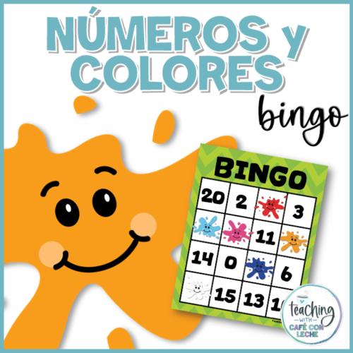 Bingo de colores y números - Color and Number Bingo Game in Spanish