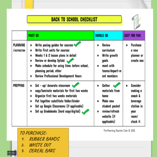 Back to School Checklist's featured image