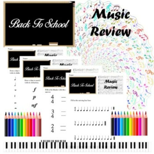 Back to School Music Review - A Music Worksheet Packet to Review Music Fundamentals's featured image
