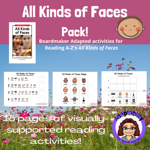 All Kinds of Faces! Boardmaker-adapted activity pack's featured image