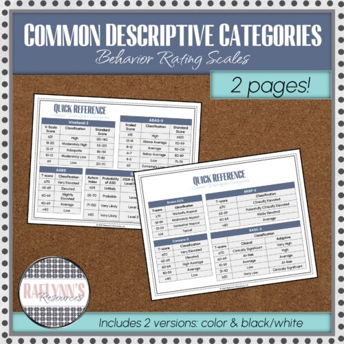 Common Descriptive Categories: Behavior Rating Scales's featured image
