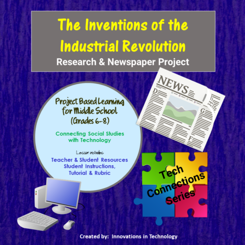 Inventions of the Industrial Revolution - Research & Newspaper Project in Canva's featured image