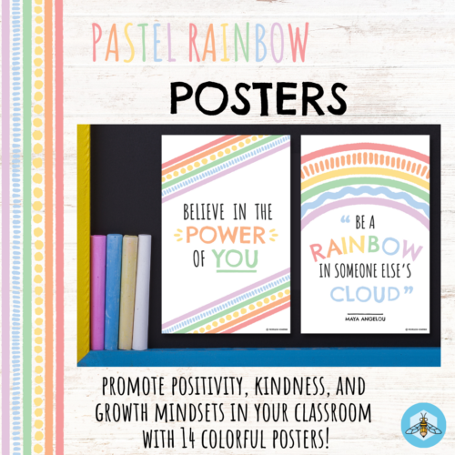 Pastel Rainbow Classroom Motivational Posters's featured image
