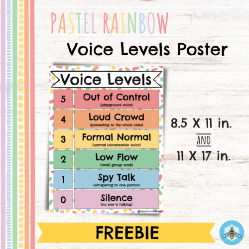 Pastel Rainbow Voice Levels Poster (FREEBIE)'s featured image