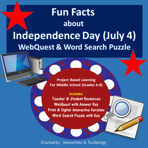 Fun Facts about Independence Day - July 4 - WebQuest's featured image