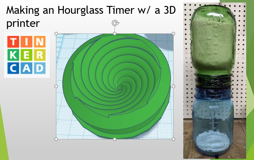 Fruit Jar Hourglass Project in TinkerCAD