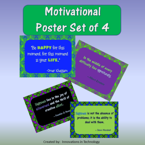 FREE Motivational Posters - Set of 4 (Set #1)'s featured image
