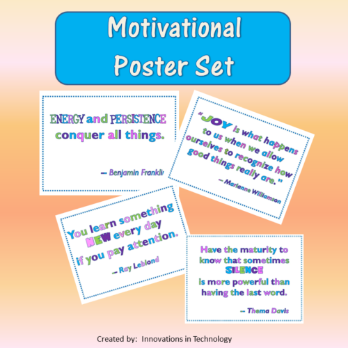 FREE Motivation Posters - Set of 4 (Set #2)'s featured image