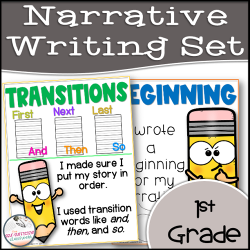 1st Grade Narrative Writing Bulletin Board Set's featured image