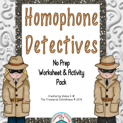 Homophone Worksheet & Activity Pack with Detectives's featured image
