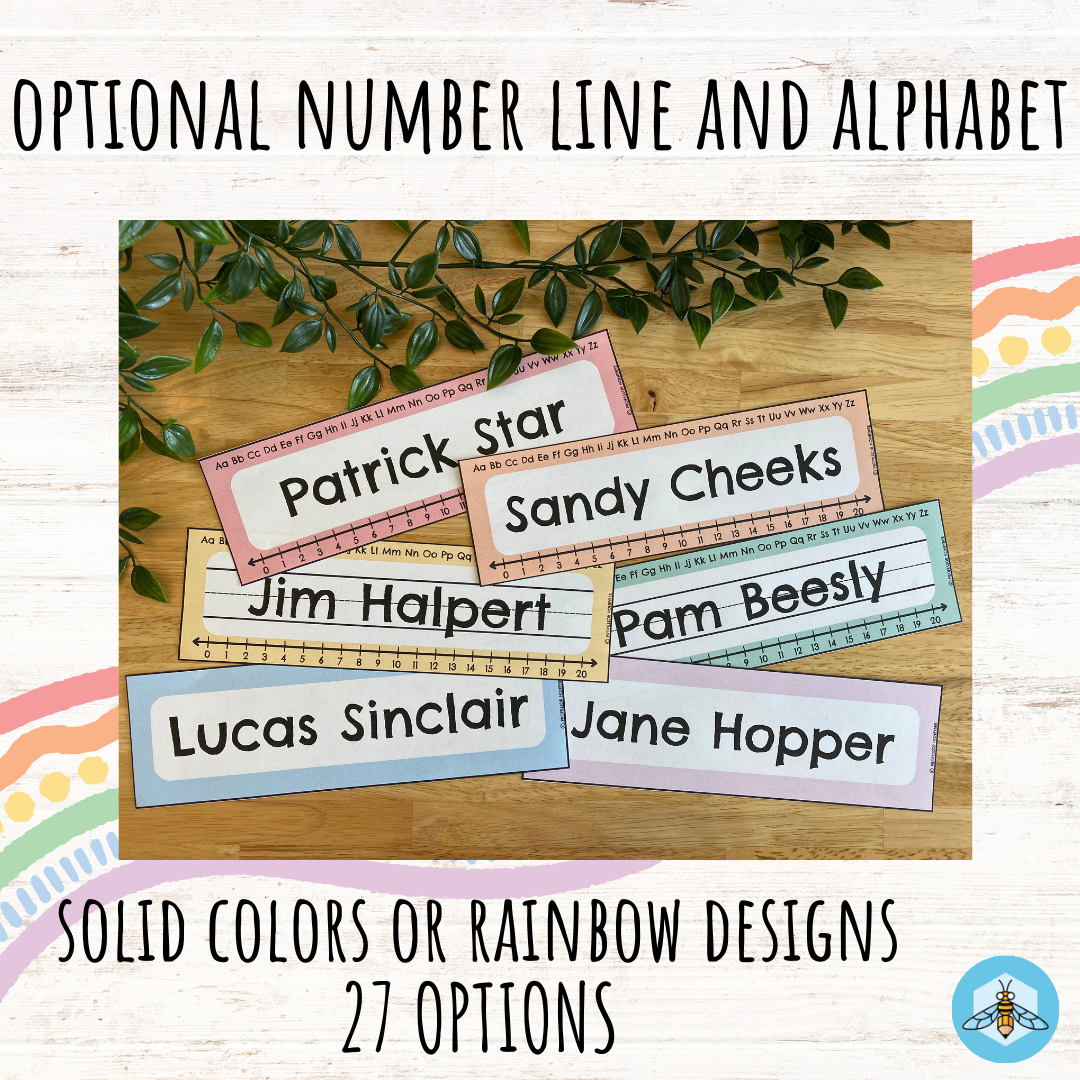 pastel-rainbow-student-desk-name-plates-editable-classful for Alphabet Name Plates Free Printable Pastel Rainbow Student Desk Name Plates (EDITABLE) - Classful for Alphabet Name Plates Free Printable