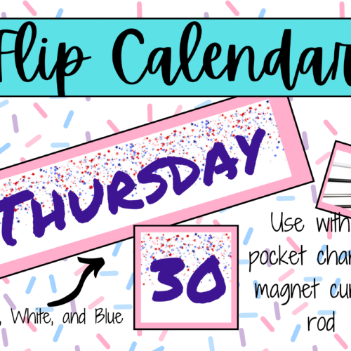 Flip Calendar - Red, White, and Blue Stars's featured image