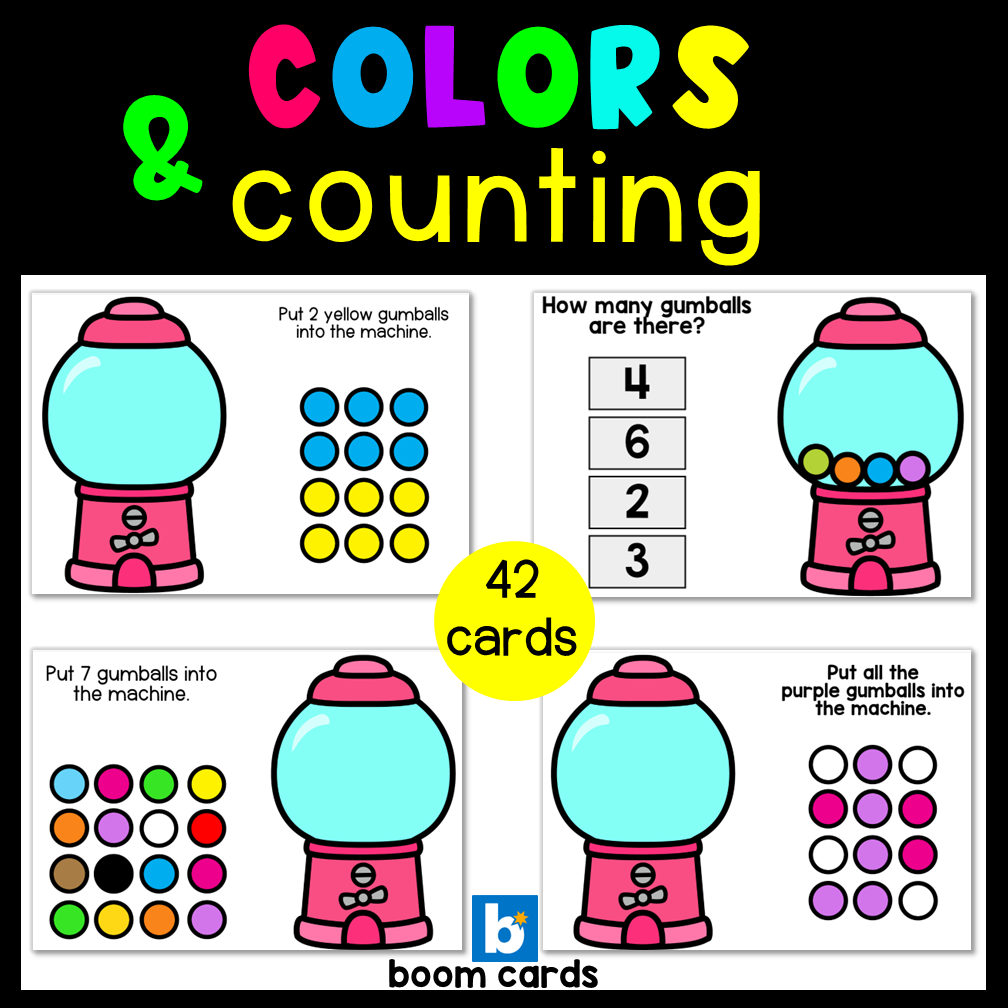 Colors & Counting Boom Cards | Counting 1-10