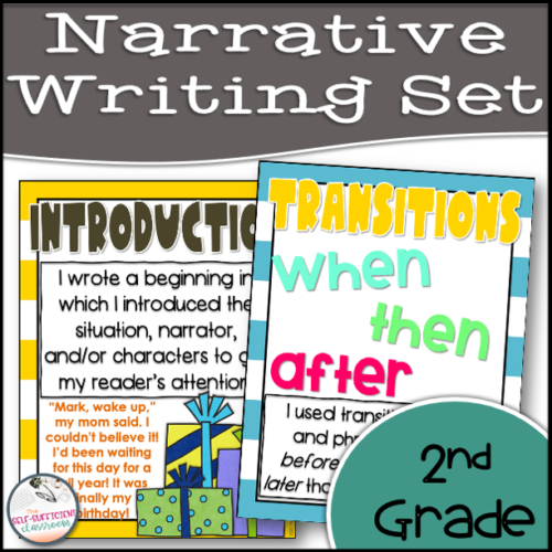 2nd Grade Narrative Writing Bulletin Board Set's featured image