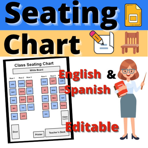 Seating Chart Teacher Resource Editable Drag and Drop English Spanish's featured image
