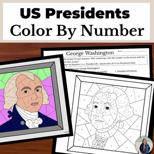 George Washington and James Madison Color By Number History Activities's featured image