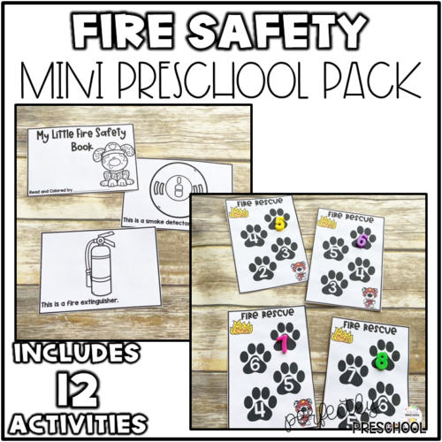 Fire Safety Math and Literacy Centers for Preschool, Pre-K and Kindergarten's featured image
