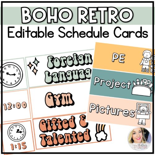 Classroom Daily Visual Schedule Cards Editable's featured image