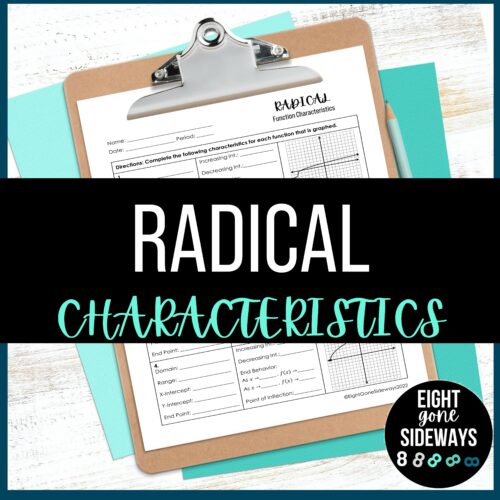 Radical Function Characteristics and Features - Worksheet's featured image
