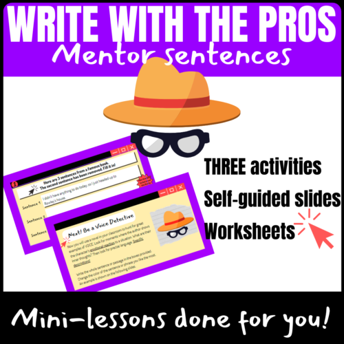 Descriptive Writing Activity : VOICE Mentor Sentences with a Twist Grades 4,5,6's featured image