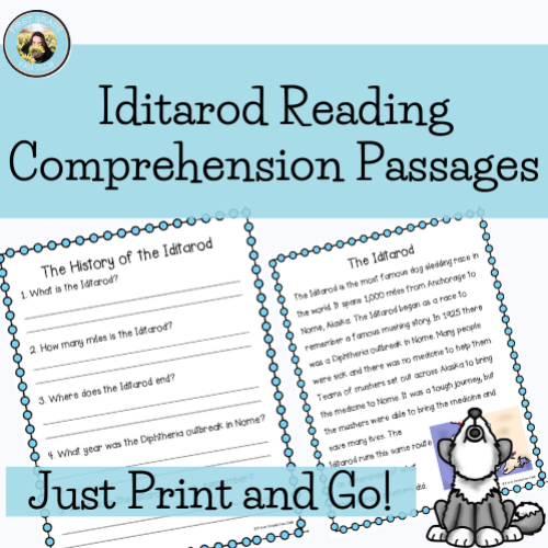 No Prep Iditarod Reading Comprehension Passages's featured image