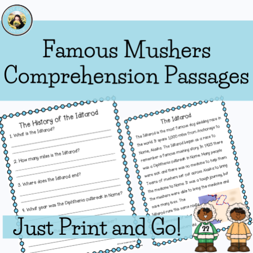 No Prep Famous Musher Reading Comprehension Passages's featured image