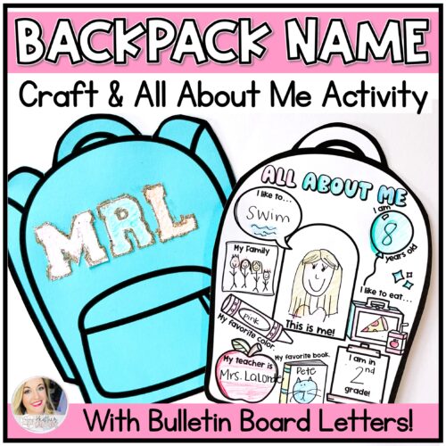 Backpack Name Craft - All About Me Activity's featured image
