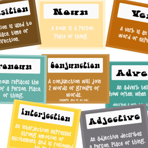 Boho Theme Grammar Posters's featured image