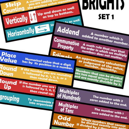 Math Vocabulary (Brights) Set 1's featured image