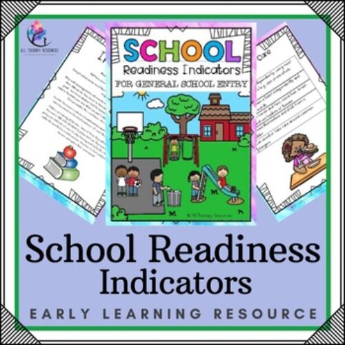 School Readiness Indicators Checklists Preschool, Kindergarten Classful
