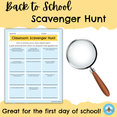 Classroom Scavenger Hunt - Back to School Activity's featured image