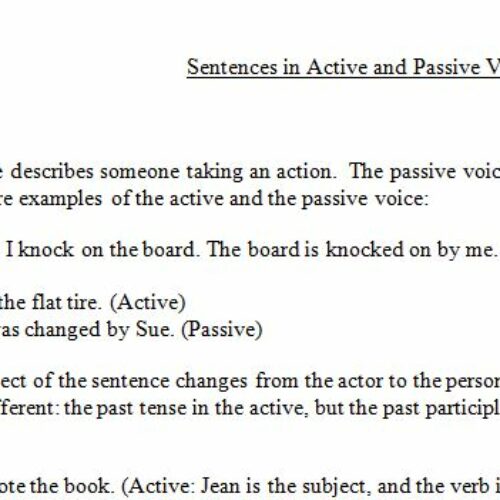 ESL quick lesson: Active and Pasive Voice (Grammar exercise)'s featured image