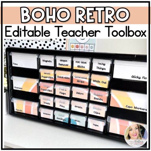 Boho Retro Teacher Toolbox Labels's featured image